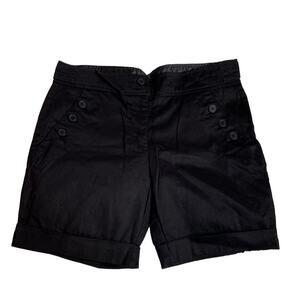 THE‎ LIMITED Small 4 Black Pocket Shorts Belt Loops Button Details